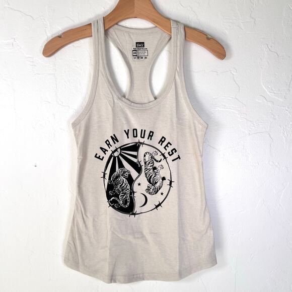 Tigers Yin Yang Tank Top Women's Sz XS Weightlifting Gym Workout Japan Tao Fit - Picture 1 of 5